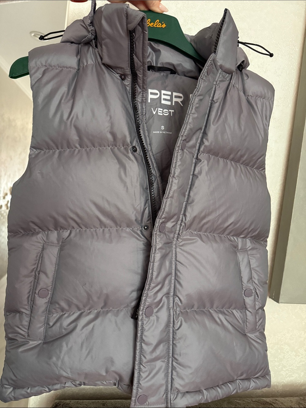 TNA Women's Light Grey Puffer Vest